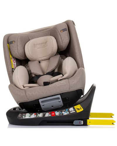 Столче за кола Chipolino - Supreme, 360°, IsoFix, i-Size, 40-150 cm, макадамия - 7