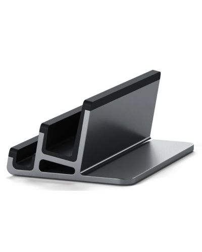 Стойка за таблет и лаптоп Satechi - Dual, MacBook Pro/iPad, сива - 3