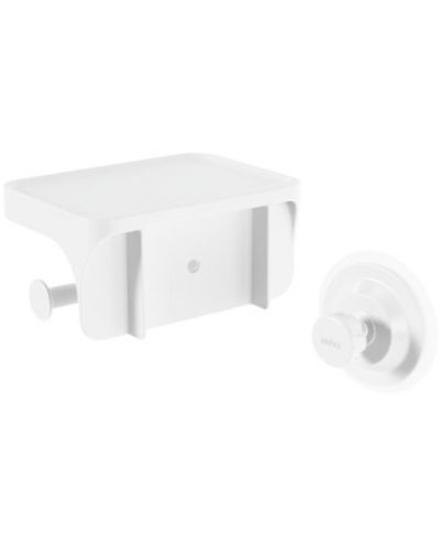 Стойка за тоалетна хартия и рафт Umbra - Flex Adhesive, бяла - 7