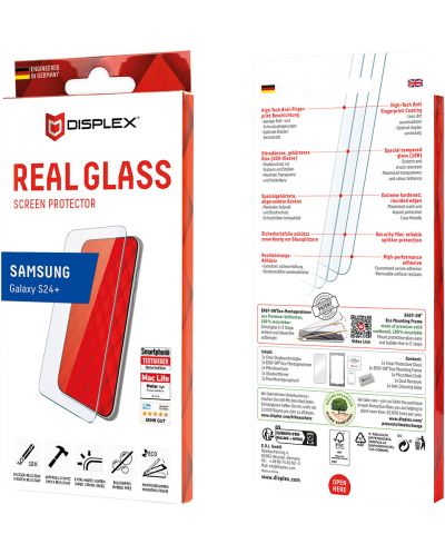Стъклен протектор Displex - Real Glass 2D, Galaxy S24 Plus - 3