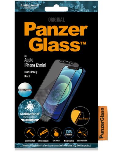 Стъклен протектор PanzerGlass - AntiBact AntiGlare, iPhone 12 mini - 2