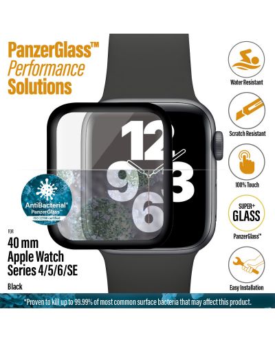 Стъклен протектор PanzerGlass - Apple Watch 4/5/6/SE, 40 mm - 2