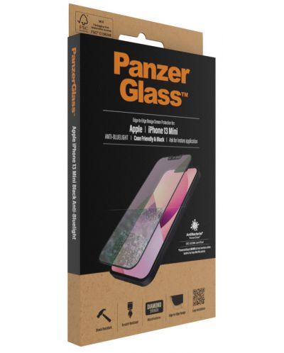 Стъклен протектор PanzerGlass - AntiBact/Bluelight, iPhone13 mini - 4