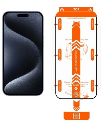 Стъклени протектори Mobile Origin - Guard, iPhone 15 Pro Max, 2 броя - 3