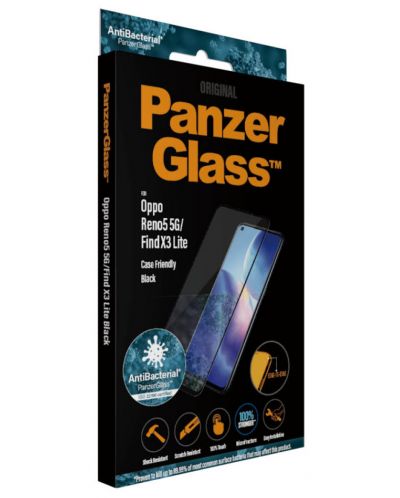 Стъклен протектор PanzerGlass - AntiBact, Oppo Reno 5 5G/Find X3 Lite - 3