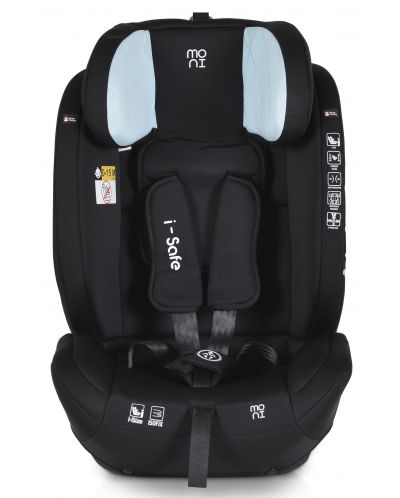 Стол за кола Moni - i-Safe, i-Size, IsoFix, 76-150 cm, син + подарък играчка - 3