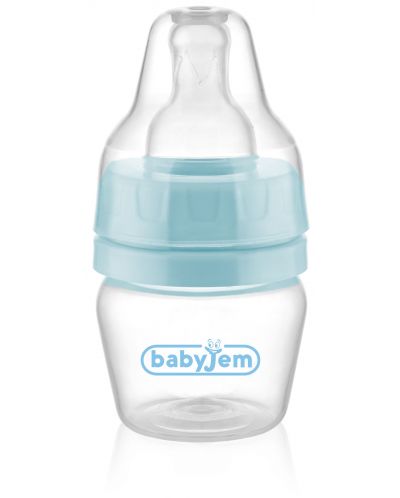 Стъклено преходно шише BabyJem - 30 ml, синьо - 1