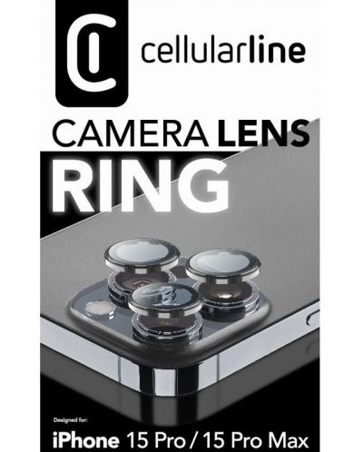 Протектор за камера Cellularline - Ring, iPhone 15 Pro/15 Pro Max - 4