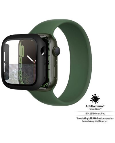 Стъклен протектор PanzerGlass - AntiBact, Apple Watch 7, 41 mm, черен - 2