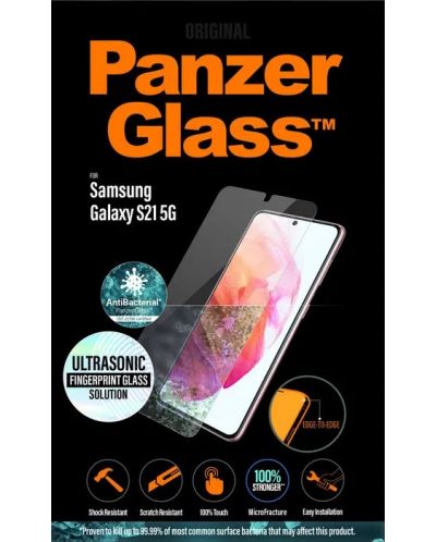 Стъклен протектор PanzerGlass - Ultrasonic Antibact, Galaxy S21 - 6