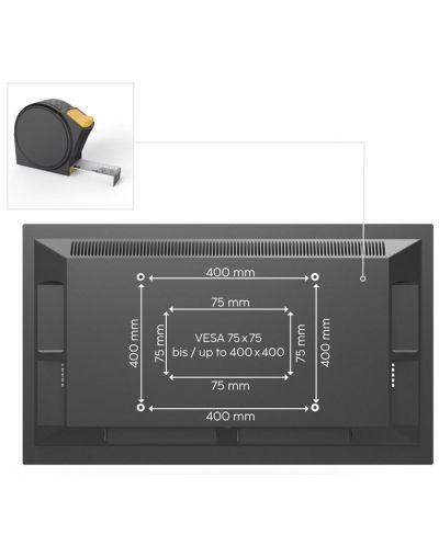 Стойка за телевизор Hama - 118069, Tilt, 32 - 65", черна - 3