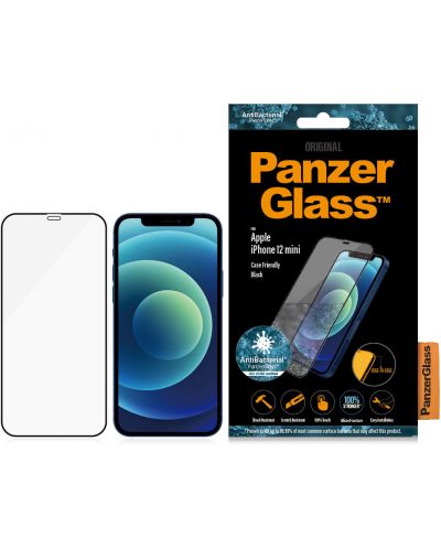 Стъклен протектор PanzerGlass - AntiBact CaseFriend, iPhone 12 mini - 3