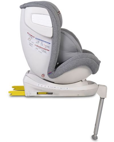 Столче за кола Cangaroo - Admiral, 0-36 kg, с Isofix, светлосиво - 2