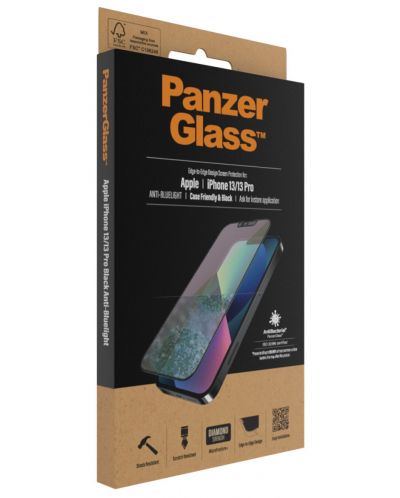 Стъклен протектор PanzerGlass - AntiBact/Bluelight, iPhone13/13 Pro - 4
