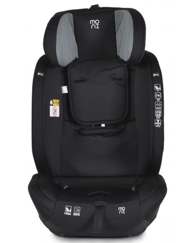 Стол за кола Moni - i-Safe, i-Size, IsoFix, 76-150 cm, сив + подарък играчка - 4