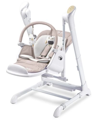 Столче за хранене и люлка 2 в 1 Caretero - Indigo, Beige  - 3