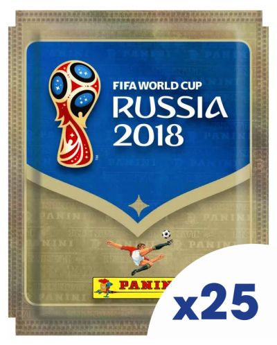 Стикери Panini FIFA World Cup Russia 2018 - комплект с 25 пакета / 125 бр. стикери - 1