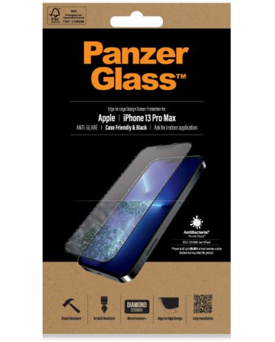 Стъклен протектор PanzerGlass - AntiBact AntiGlare, iPhone 13 Pro Max - 4