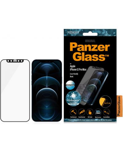 Стъклен протектор PanzerGlass - AntiBact AntiGlare, iPhone 12 Pro Max - 3