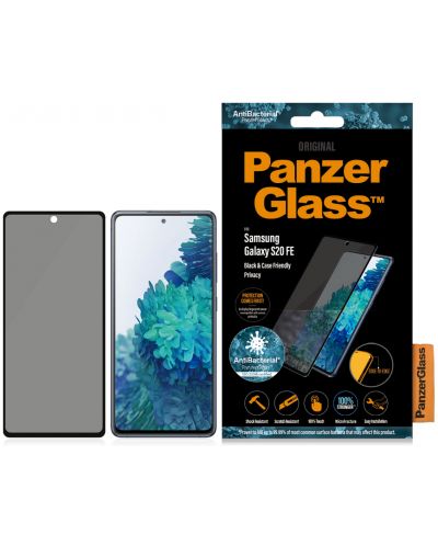 Стъклен протектор PanzerGlass - Privacy AntiBact CaseFriend, Galaxy S20 FE - 1
