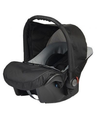 Детско столче за кола Baby Merc - Zipy, до 9 kg, черно и сиво - 1