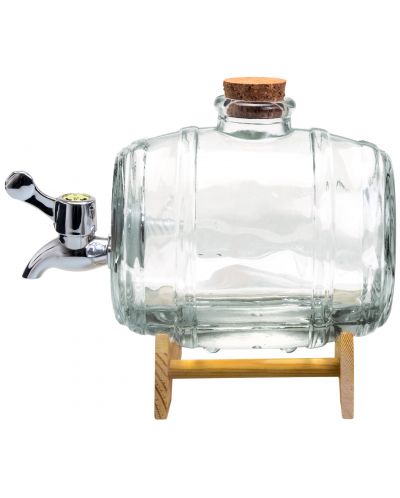 Стъклен диспенсър за алкохол тип буре Vin Bouquet - 1 l - 2