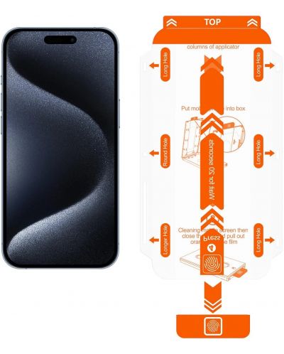 Стъклени протектори Mobile Origin - Guard, iPhone 15/15 Pro, 2 броя - 3