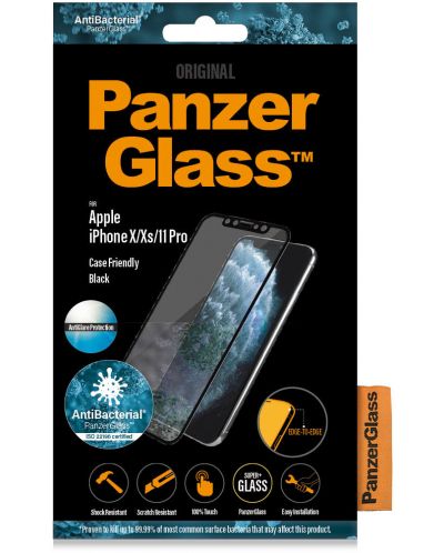 Стъклен протектор PanzerGlass - iPhone X/XS/11 Pro, CF/AG - 2
