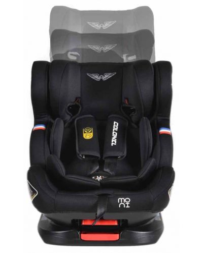 Стол за кола Moni - Colonel 360, 0-36 kg, с IsoFix, черен - 5