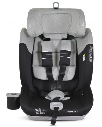 Стол за кола Cangaroo - Force, i-Size, IsoFix , 76-150 cm, сив - 5