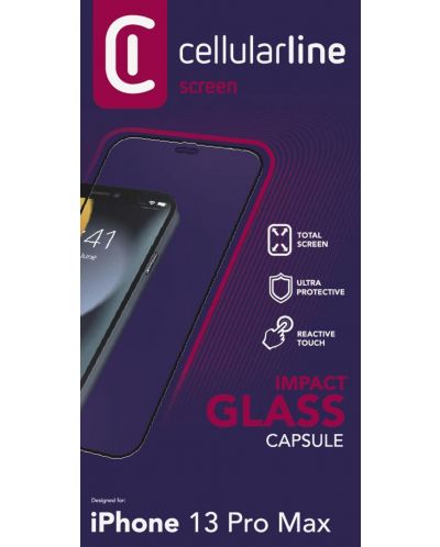 Стъклен протектор Cellularline - Capsule, iPhone 13 Pro Max - 3