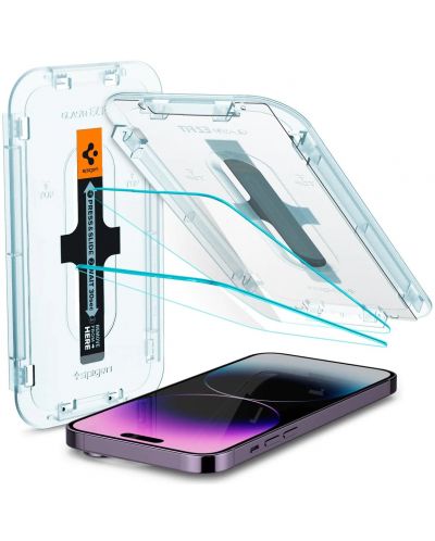 Стъклени протектори Spigen - tR EZ Fit, iPhone 14 Pro Max, 2 броя - 1