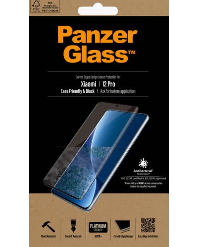 Стъклен протектор PanzerGlass - Case Friend, Xiaomi 12 Pro - 3