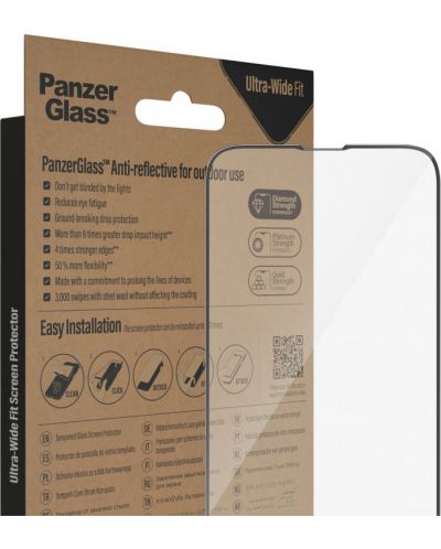 Стъклен протектор PanzerGlass - AntiBact UWF v1, iPhone 14 Plus/13 Pro Max - 5