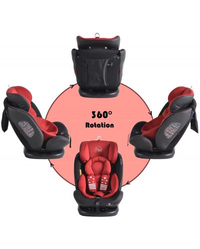 Столче за кола Cangaroo - Pilot, 0-36 kg, с IsoFix, червено - 3