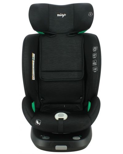 Столче за кола Migo - Legend, i-Size, с IsoFix, 360°, 40-150 cm, Black - 1