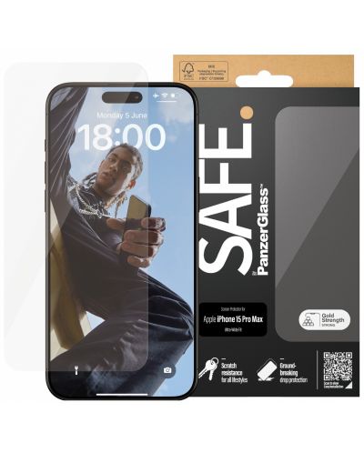 Стъклен протектор Safe - UWF, iPhone 15 Pro Max - 1