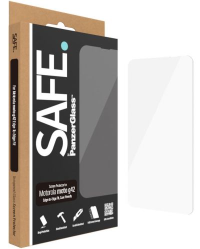 Стъклен протектор Safe - CaseFriendly, Moto G42, черен - 2