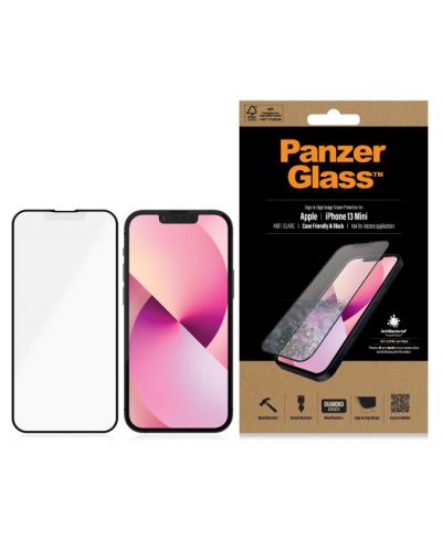 Стъклен протектор PanzerGlass - Privacy AntiBact CamSlide, iPhone 13 mini - 3