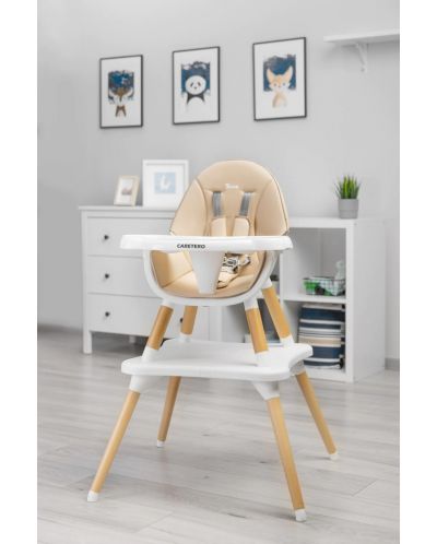 Столче за хранене 2 в 1 Caretero - Tuva, Beige  - 7