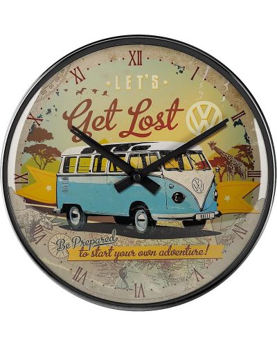 Стенен ретро часовник Nostalgic Art VW - Let's Get Lost - 1