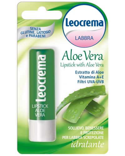 Leocrema Стик балсам за устни Aloe Vera, 5.5 ml - 1