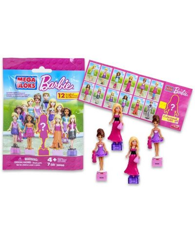 Мини-фигура изненада Mega Bloks - Barbie - 1