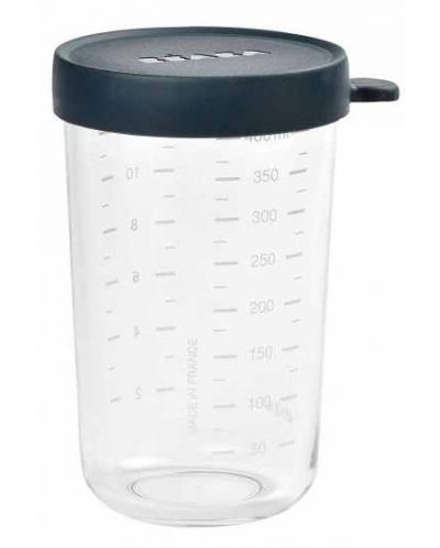Стъклен контейнер Beaba - Navy, 400ml