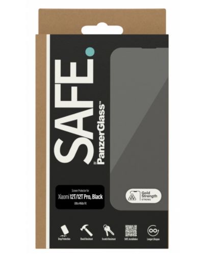 Стъклен протектор Safe - UWF, Xiaomi 12T/12T Pro, черен - 4