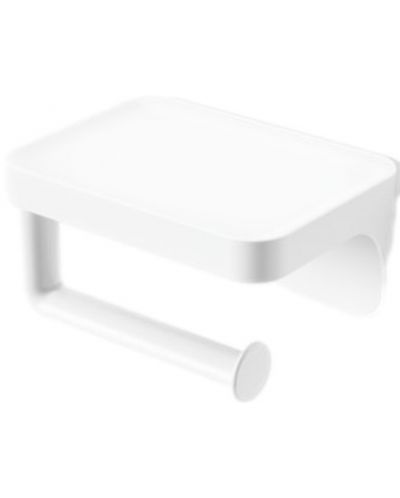Стойка за тоалетна хартия и рафт Umbra - Flex Adhesive, бяла - 1