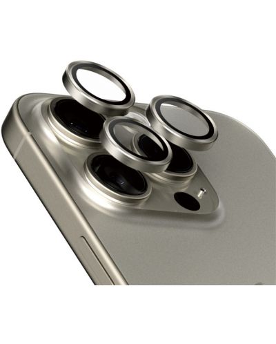 Стъклен протектор за камера PanzerGlass - Titanium Hoops, iPhone15 Pro/15 Pro Max, titanium - 2
