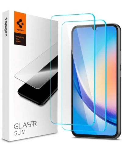 Стъклени протектори Spigen - Glas.tR Slim, Galaxy A34 5G, 2 броя - 1