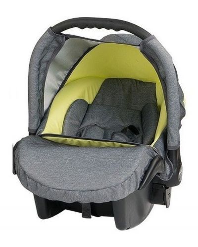 Детско столче за кола Baby Merc - Zipy, до 9 kg, сиво и светло зелено - 1