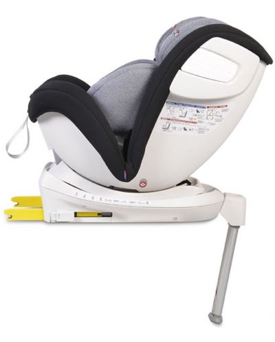 Столче за кола Cangaroo - Admiral, 0-36 kg, с Isofix, тъмносиво - 6